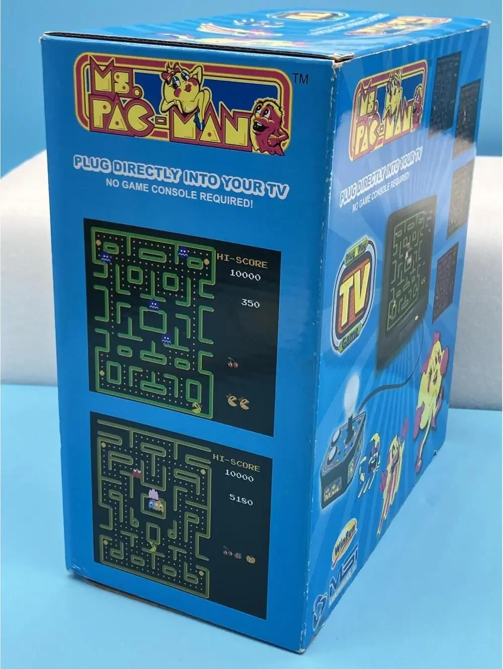 MSI Entertainment Ms. Pac-Man Plug & Play TV Microconsole Blue 2017 Joystick